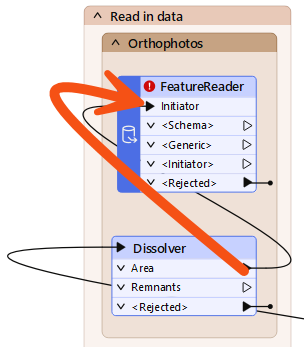 Connecting Dissolver to FeatureReader